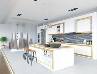 modern kitchen interior