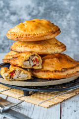 Chicken and chorizo pies