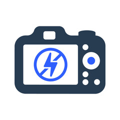 Camera flash off icon