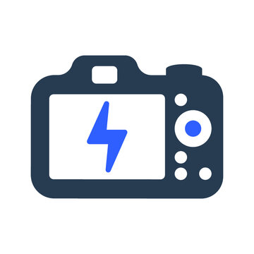 Camera flash on icon