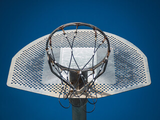 Basketball Hoop outside on the Playground.