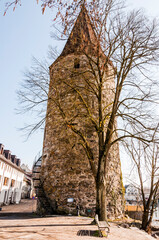 Bremgarten, Altstadt, Hexenturm, Wehrbau, Unterstadtmauer, Turm, Reuss, Fluss, Reussufer,...