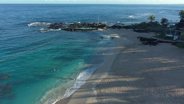 Beach on western coast of Reunion Island