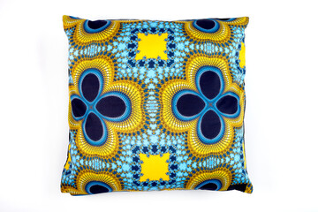 Decorative soft pillow, with geometric pattern