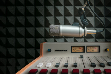 professional microphone, sound mixer