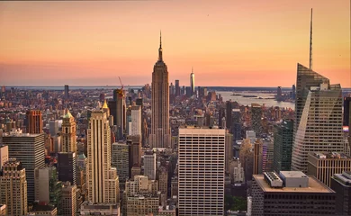 Fotobehang Luchtfoto van Empire State Building in Manhattan, New York. © khalid