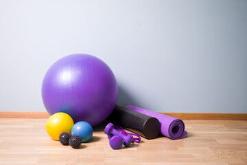 Professional equipment for fitness classes at home