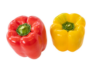 Colorful bell pepper isolated on white background