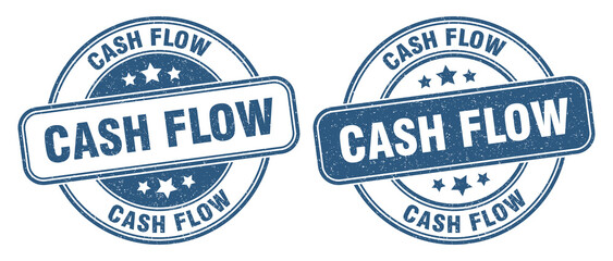 cash flow stamp. cash flow label. round grunge sign