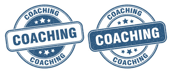 Obraz premium coaching stamp. coaching label. round grunge sign