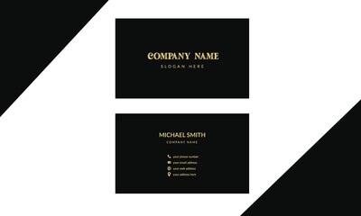 golden foil business card design