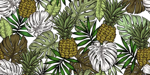 Decorative tropical pattern. Design of wallpapers, fabrics, covers and more. 