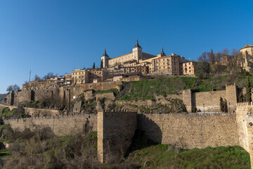 Obraz premium the historic Spanish city of Toledo on the Tagus River