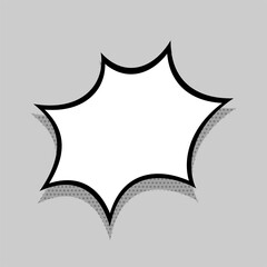 Comics speech bubble for text