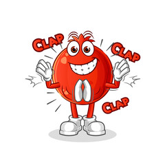 pomegranate applause illustration. character vector