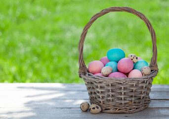 Easter eggs basket