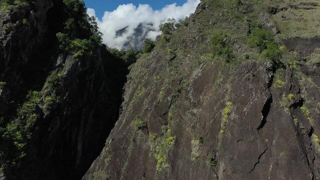 Cilaos hiking spots in Reunion Island in Bright Daylight