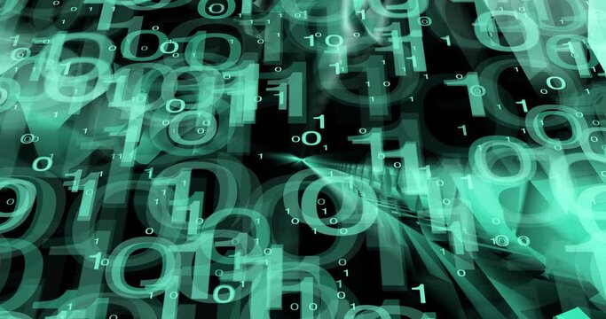 Software binary green code pattern technology, digital computer web data board chip
