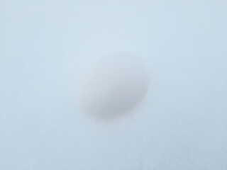 close up of a white egg