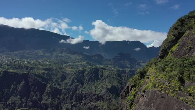 Cilaos hiking spots in Reunion Island in Bright Daylight