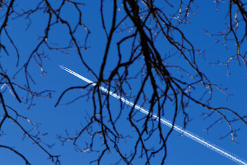 Kondensstreifen am Himmel