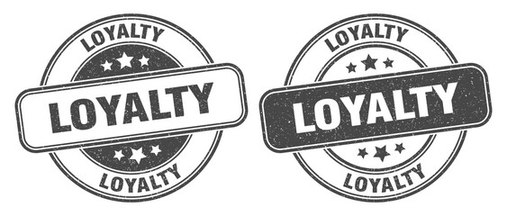 loyalty stamp. loyalty label. round grunge sign