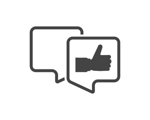 Vector icon hand presses a star button. Rating icon on white background.