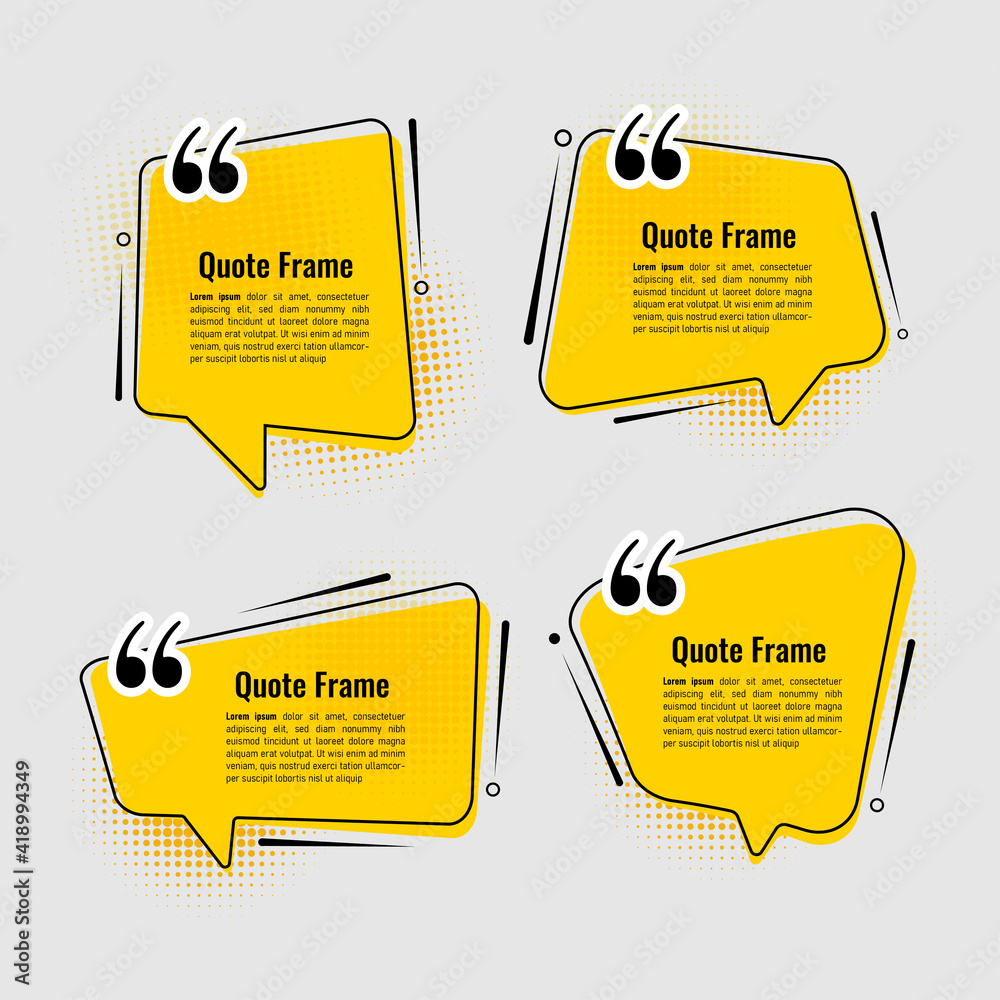 Poster modern quotes frame set template. abstract vector banners.