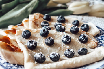 blueberry and pancakes 