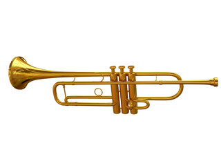 Obraz premium Trumpet - musical concept
