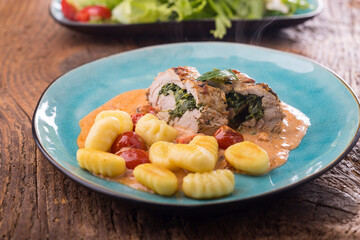 pork fillet with gnocchi