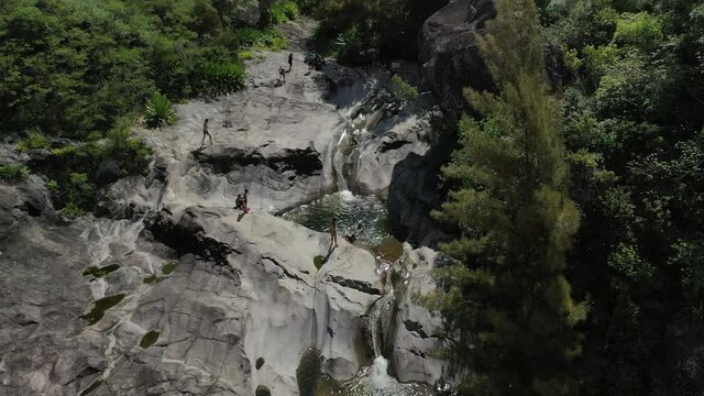 Cilaos hiking spots in Reunion Island in Bright Daylight
