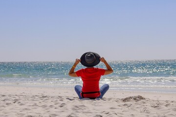 person watching the sea