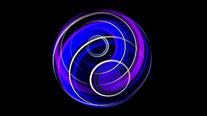 3D illustration of Colorful sphere