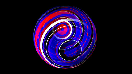 3D illustration of Colorful sphere