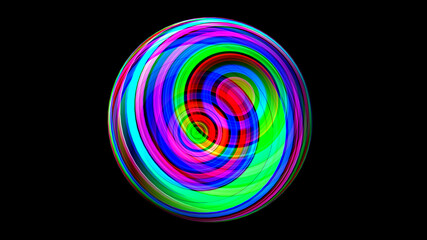 Fototapeta na wymiar 3D illustration of Colorful sphere