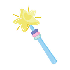 cute star magic wand icon