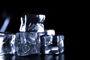 Ice Cubes Dark Background