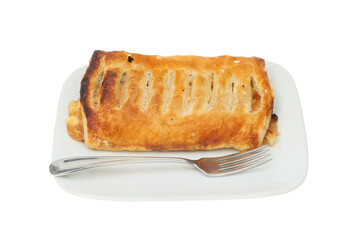 Apple strudel  on a plate
