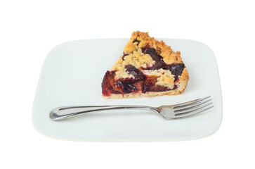 Plumb crumble slice