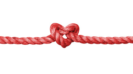 Rope with a heart shaped knot