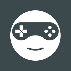 Combining joystick icons and smiling facial expressions.