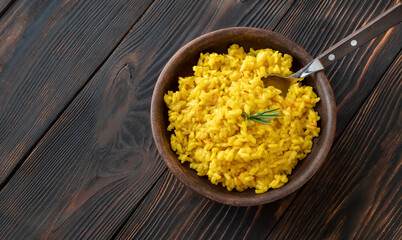 Portion of risotto