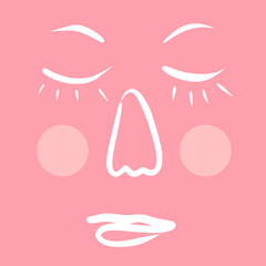 Continuous one line drawn face. Abstract minimal portrait. Woman face continuous line drawing.
Set of creative templates in trendy style with one line face portrait. Cubism face. Outline thin stroke.