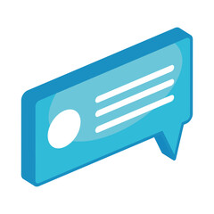 speech isometric bubble social media