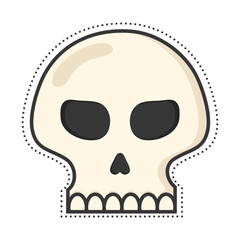 skull head patch nineties icon