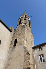 Fototapeta na wymiar La chapelle de Trachin, construite au 14 ème siècle, vue de l'extérieur, ville de Annonay, département de l'Ardèche, France