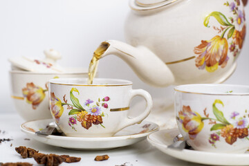 Retro-vintage porcelain tea sets