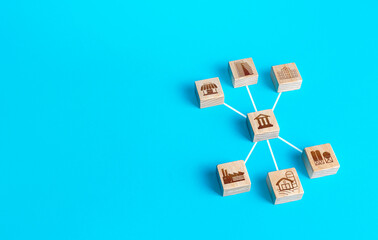 Block figurine bank is connected with institutions establishment and civil organizations. The...