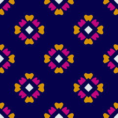 Seamless pattern with symmetric geometric ornament. 